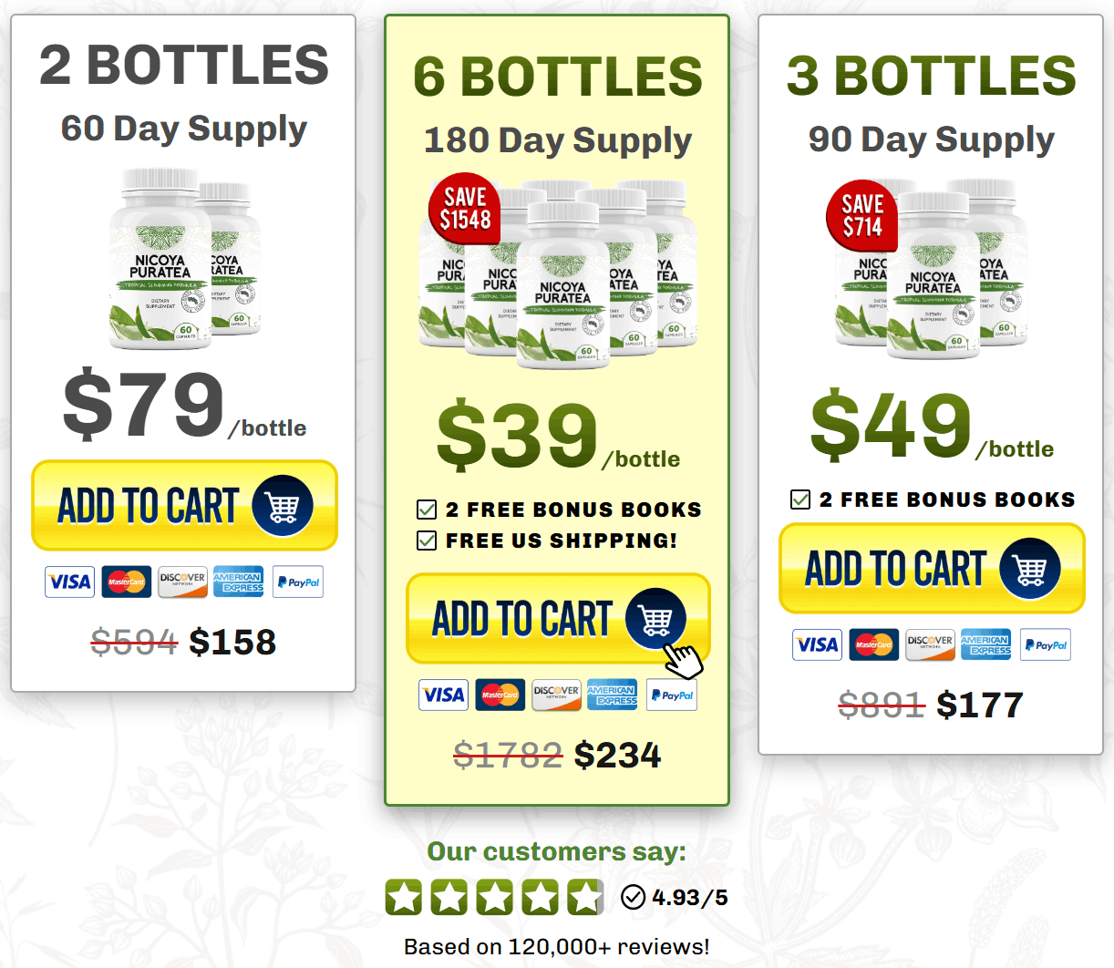 Nicoya PuraTea price code